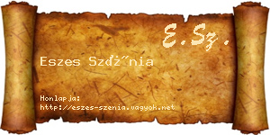 Eszes Szénia névjegykártya